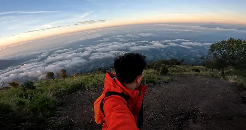 Naandalist hiking on Mount Merbabu